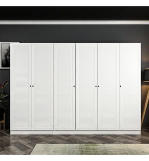 Kleiderschrank, weiss, melaminbeschichtete Spanplatte
