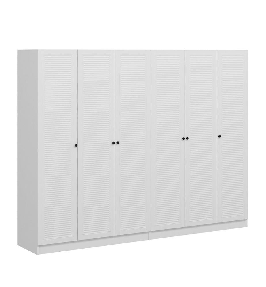 Kleiderschrank, weiss, melaminbeschichtete Spanplatte