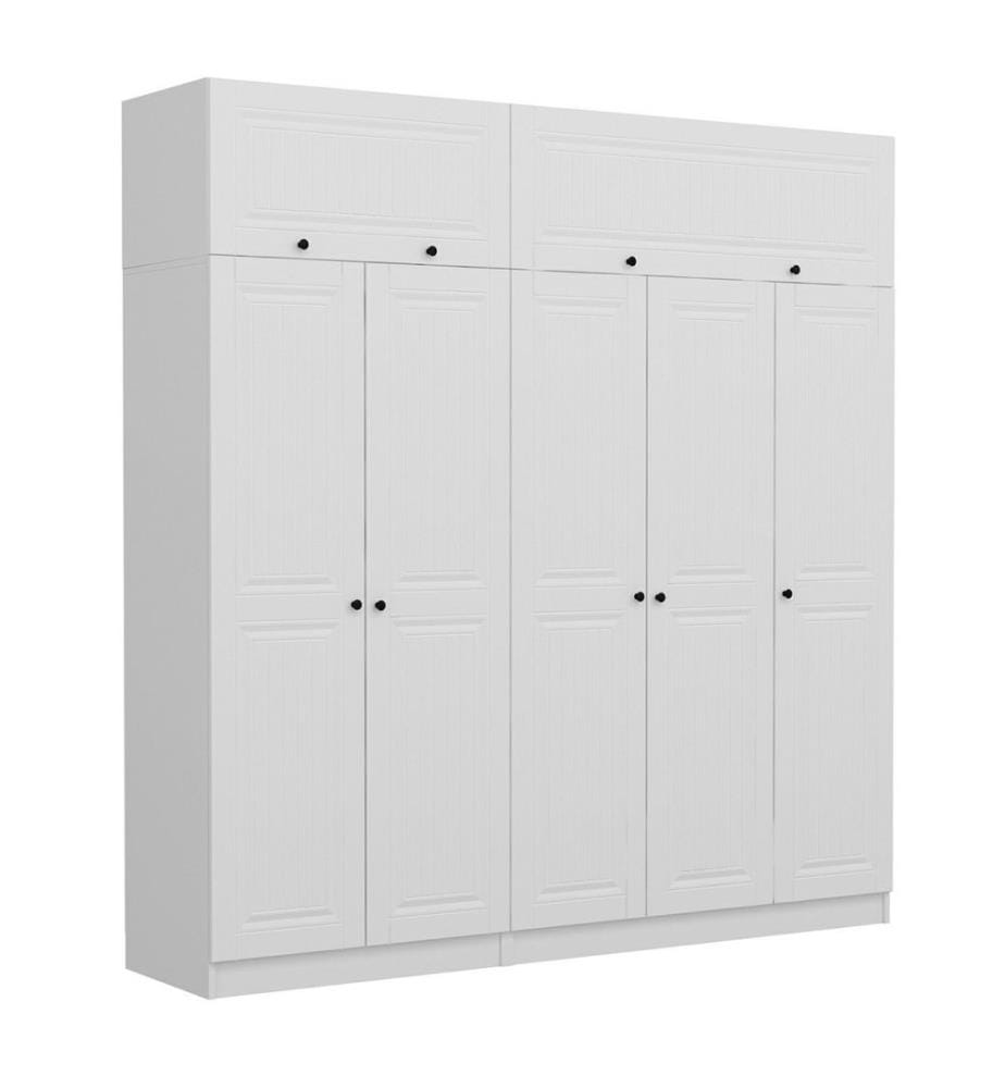 Kleiderschrank, weiss, melaminbeschichtete Spanplatte