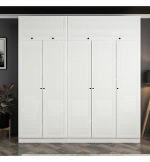 Kleiderschrank, weiss, melaminbeschichtete Spanplatte