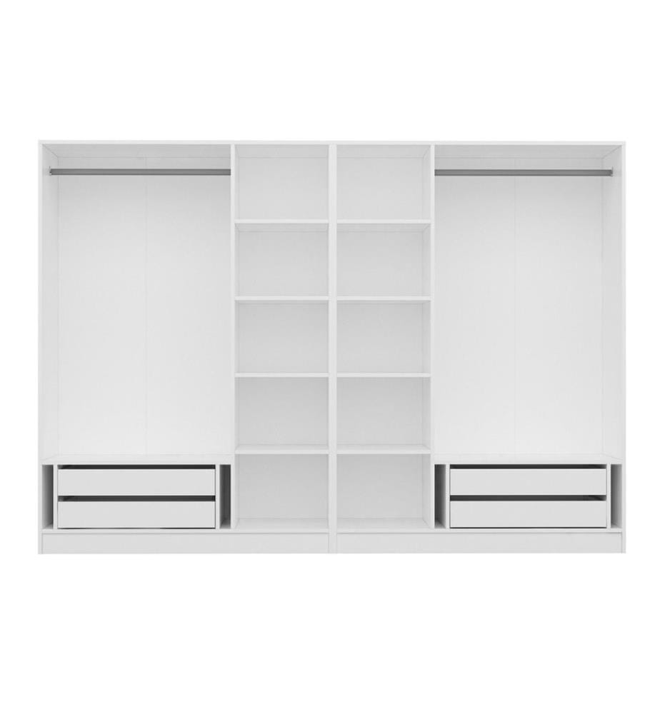 Kleiderschrank, weiss, melaminbeschichtete Spanplatte