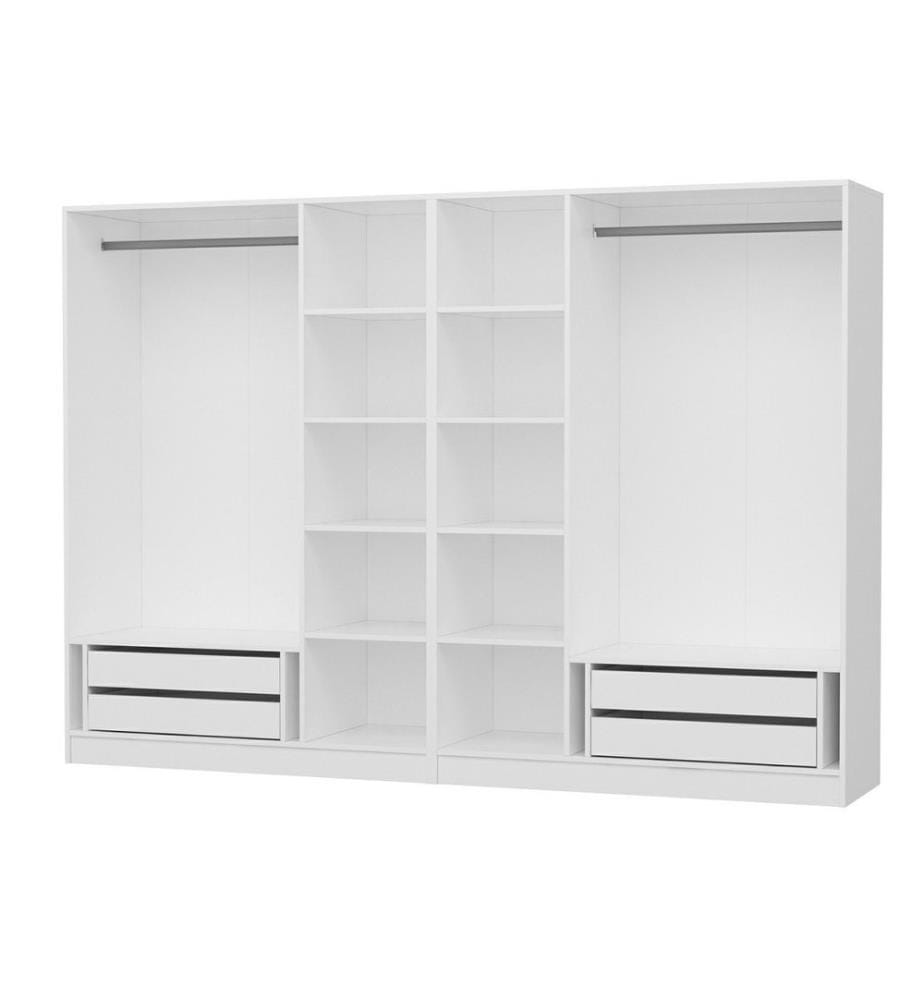 Kleiderschrank, weiss, melaminbeschichtete Spanplatte