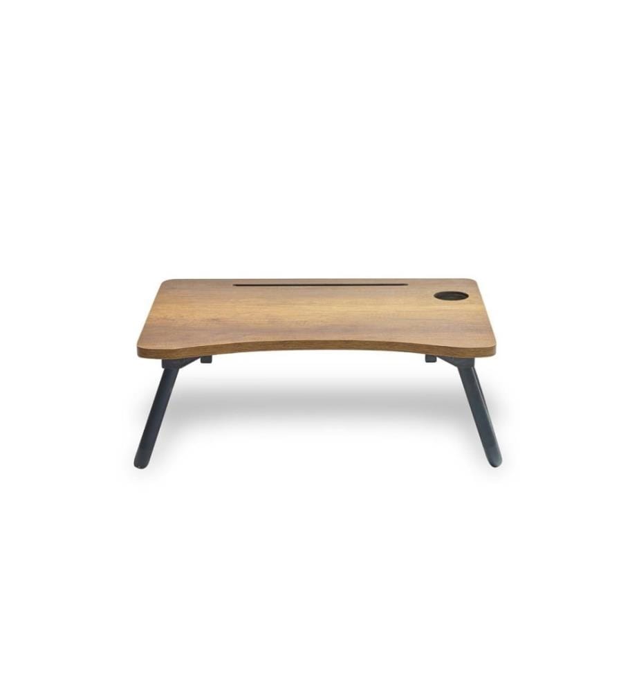 Laptop-Stehpult, Walnuss, Schwarz, MDF, Metallbeine
