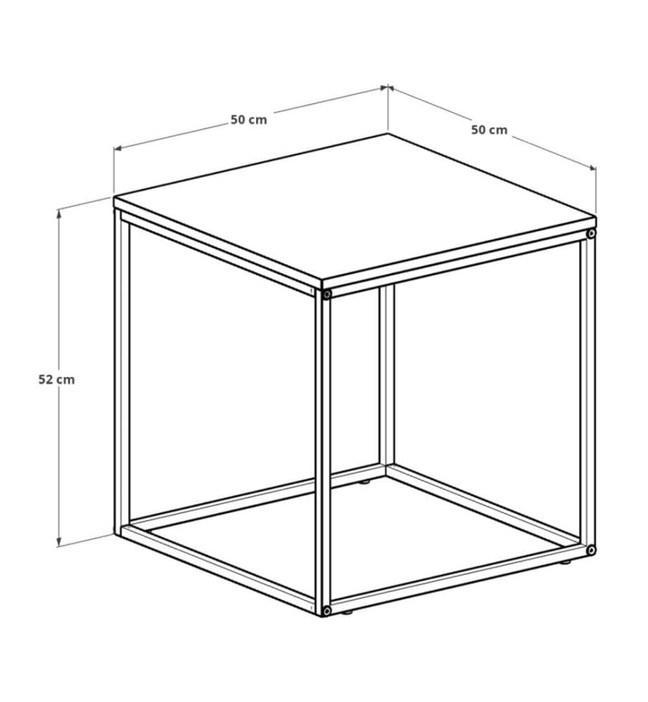 Table d'appoint, Noir, Marbre, Panneau de particules mélaminé