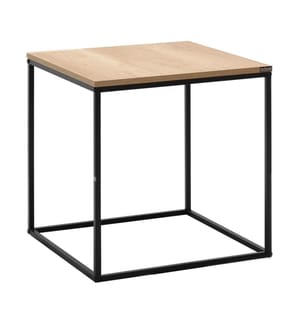 Beistelltisch, Nussbaum, Schwarz, Melaminharzbeschichtete Spanplatte
