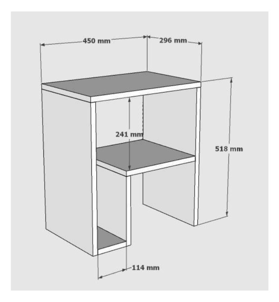 Table d'appoint, blanc, panneau de particules mélaminé