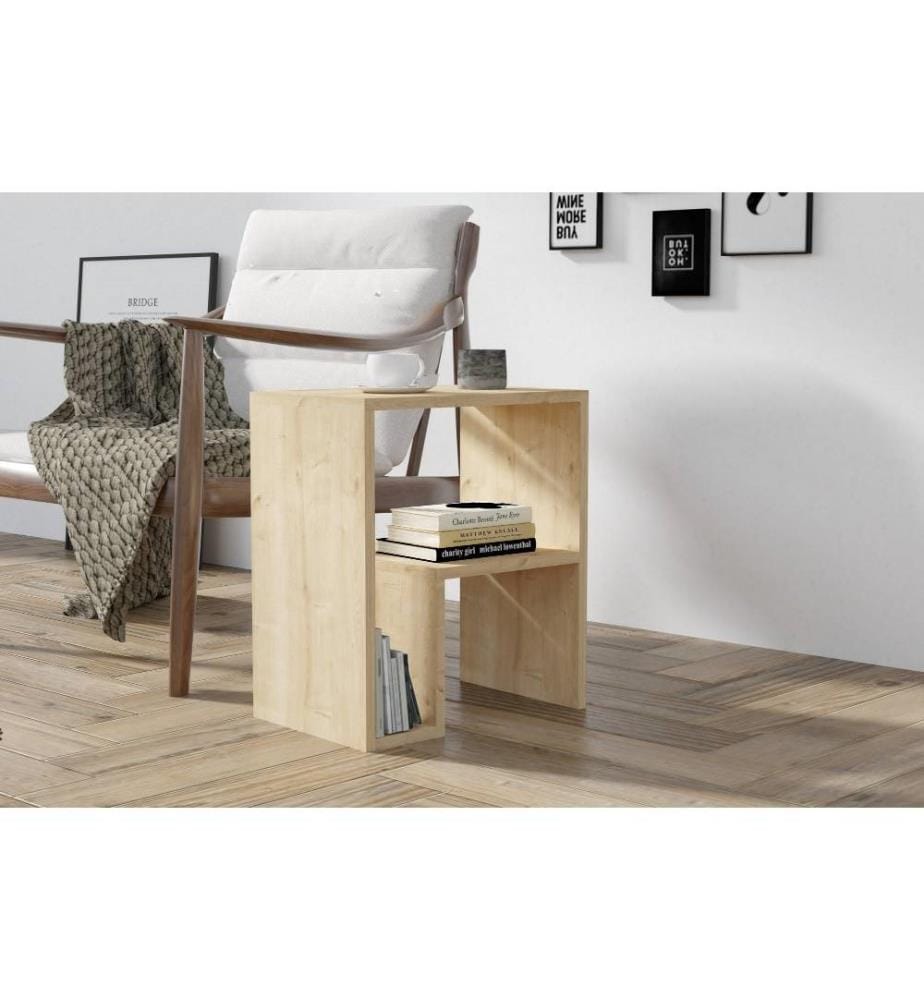 Table d'appoint, chêne saphir, panneau de particules mélaminé