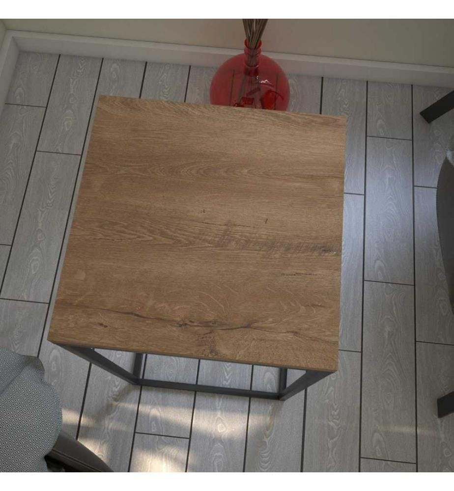 Table d'appoint, chêne caucasien, panneau de particules mélaminé