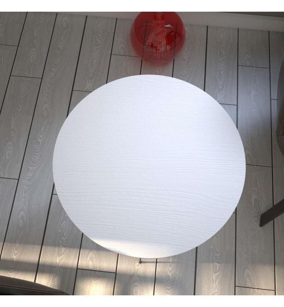 Table d'appoint, blanc, panneau de particules mélaminé