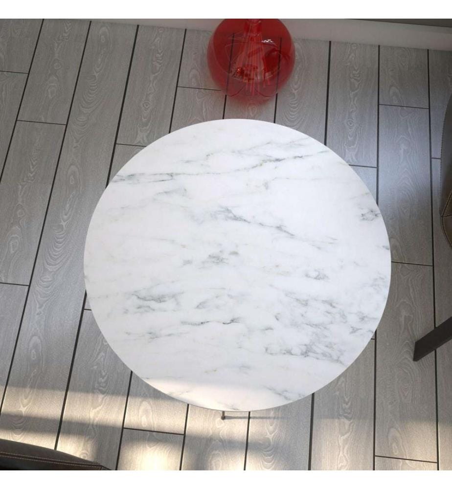 Table d'appoint, blanc, noir, panneau de particules mélaminé