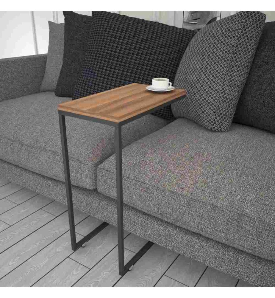 Table d'appoint, noyer, panneau de particules mélaminé