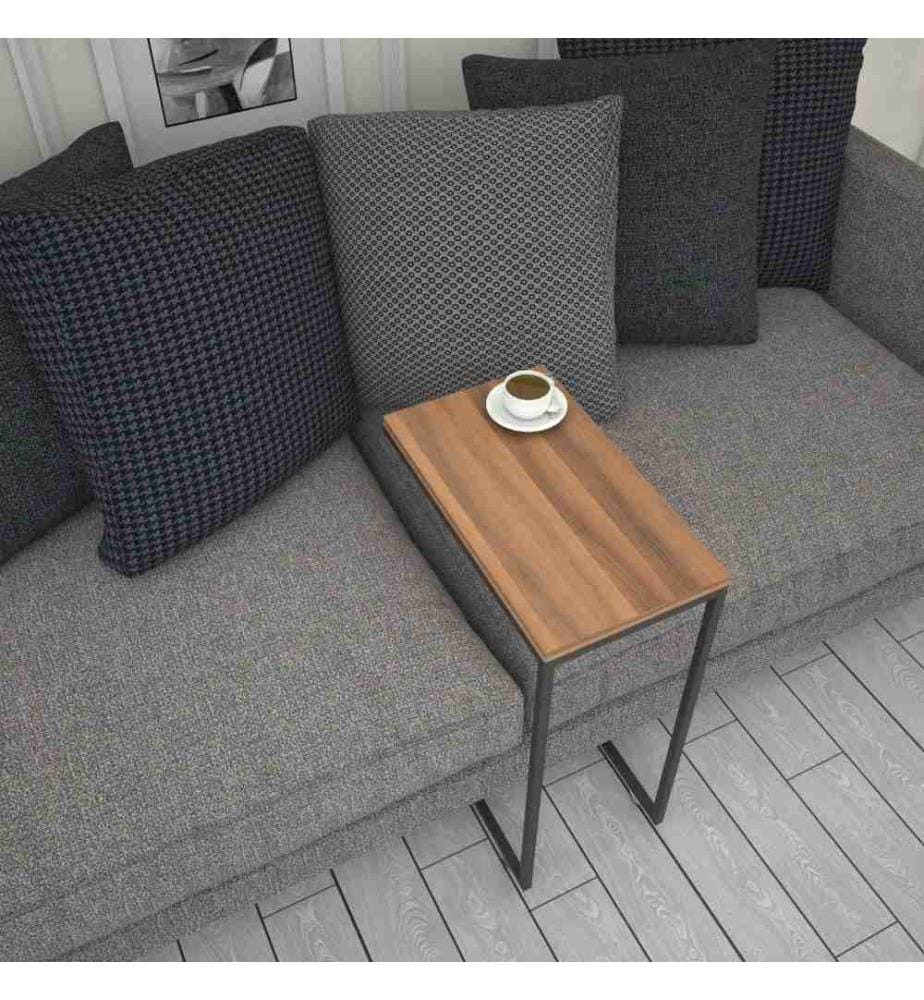 Table d'appoint, noyer, panneau de particules mélaminé