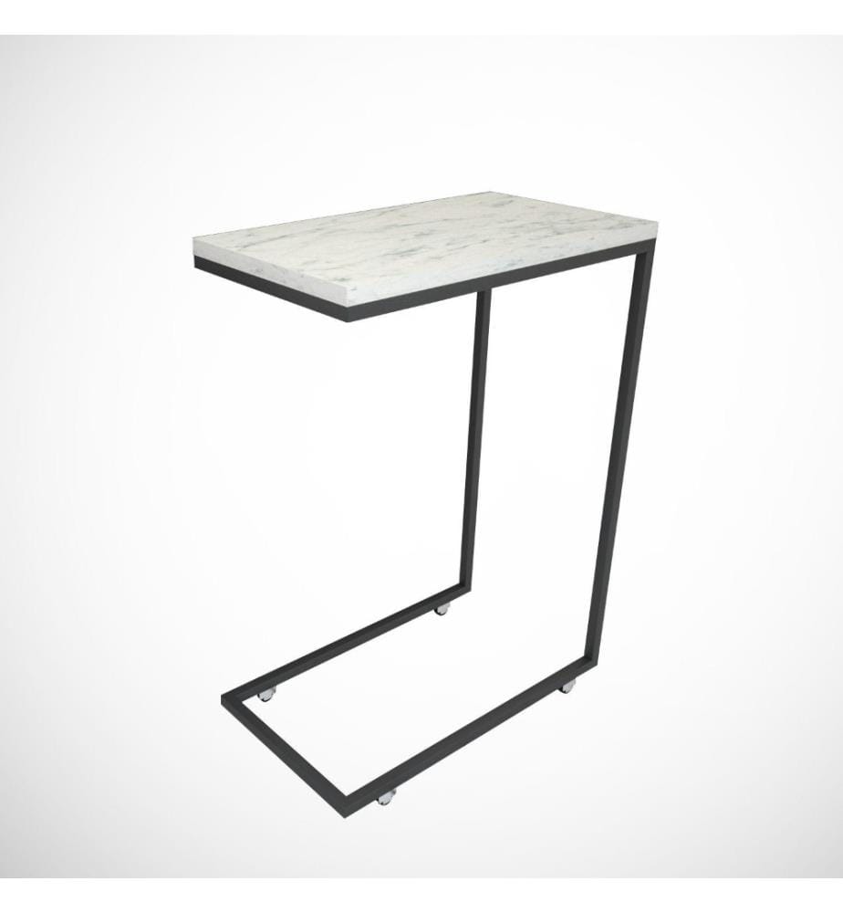Table d'appoint, noir, blanc, panneau de particules mélaminé