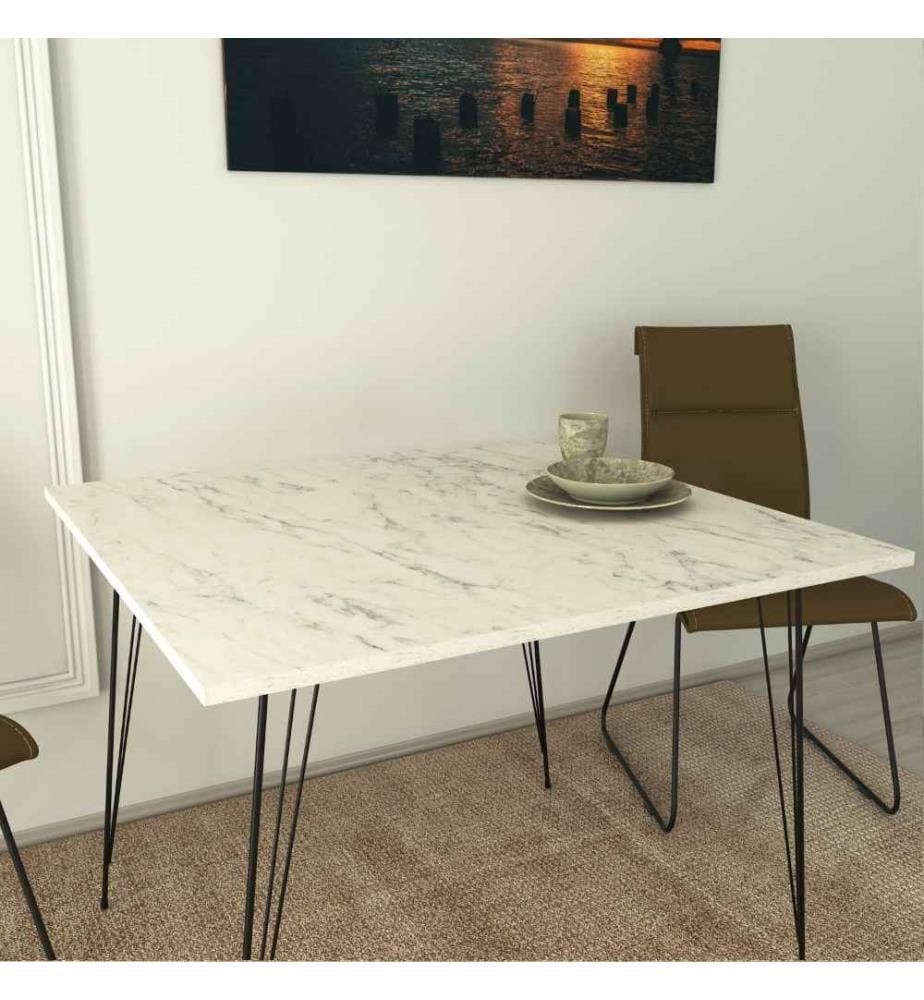 Table, Noir, Blanc, Panneau de particules mélaminé