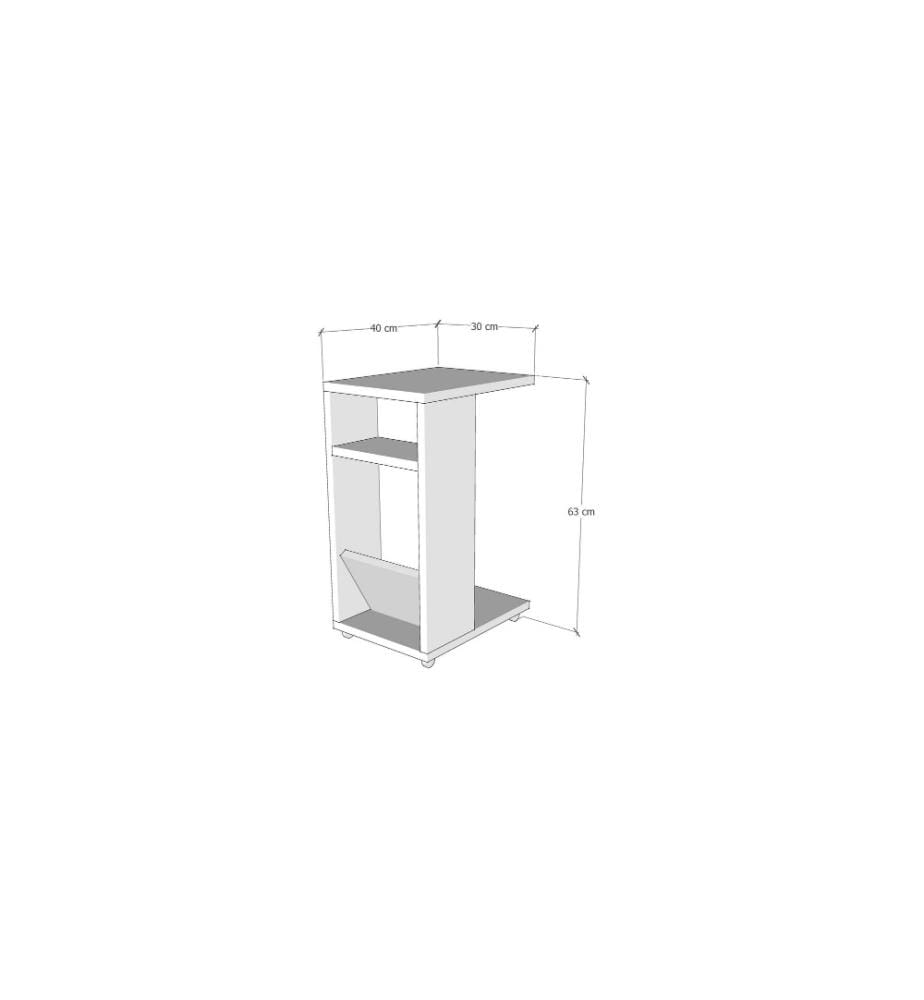 Table d'appoint, pin, panneau de particules mélaminé