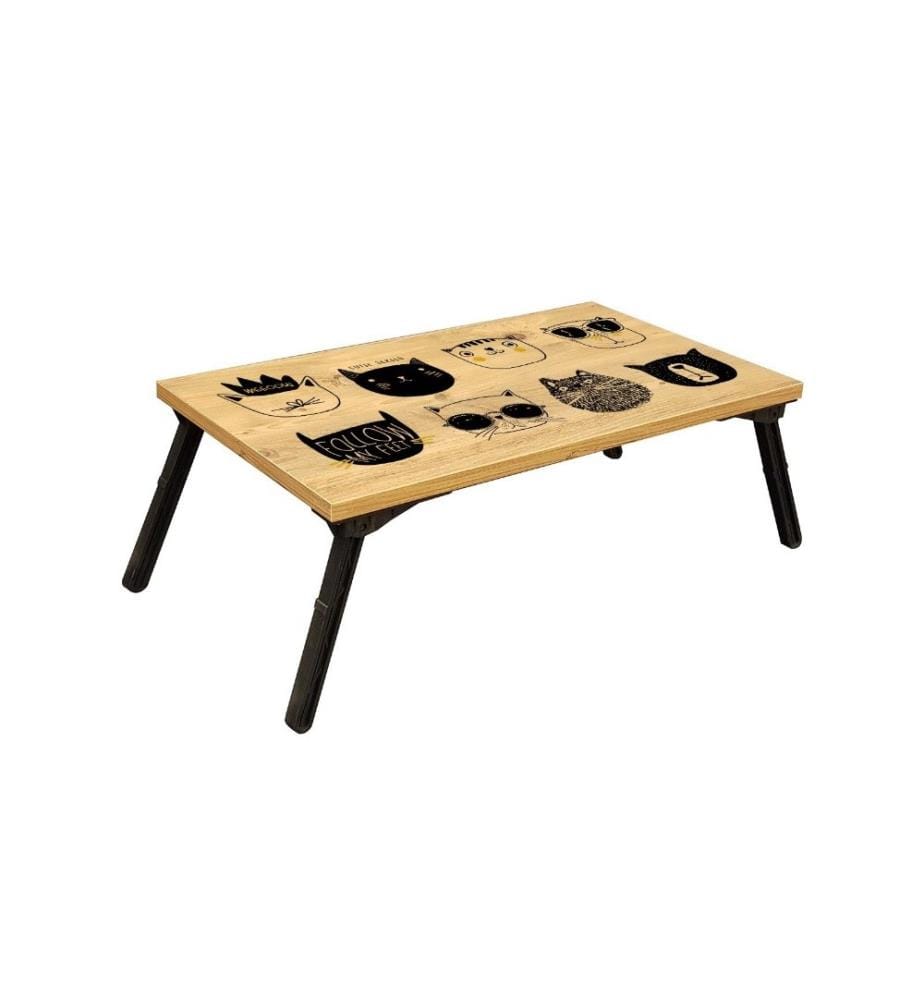 Bureau debout pour ordinateur portable, pin atlantique, noir, panneau de particules mélaminé