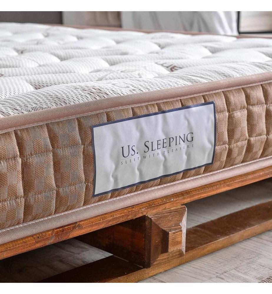 Matelas, Light Brown, housse : Tissu Armure Weaven, éponge 45 DNS