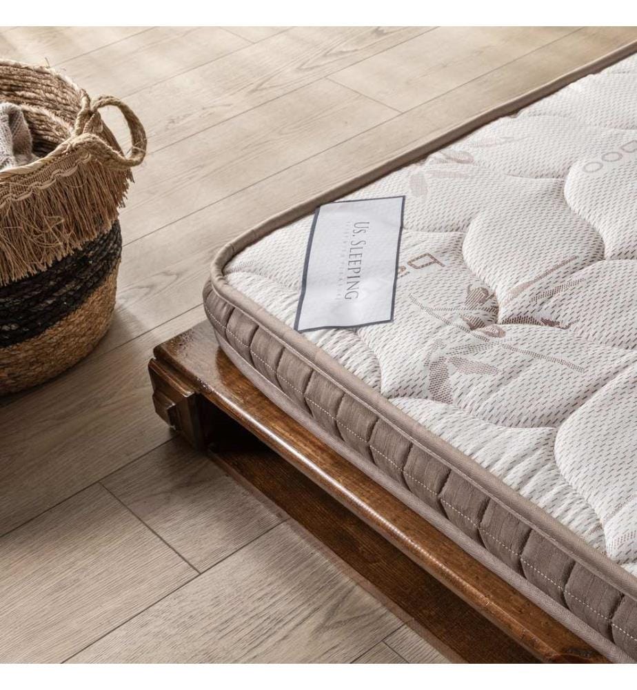 Matelas, Light Brown, housse : Tissu Armure Weaven, éponge 45 DNS