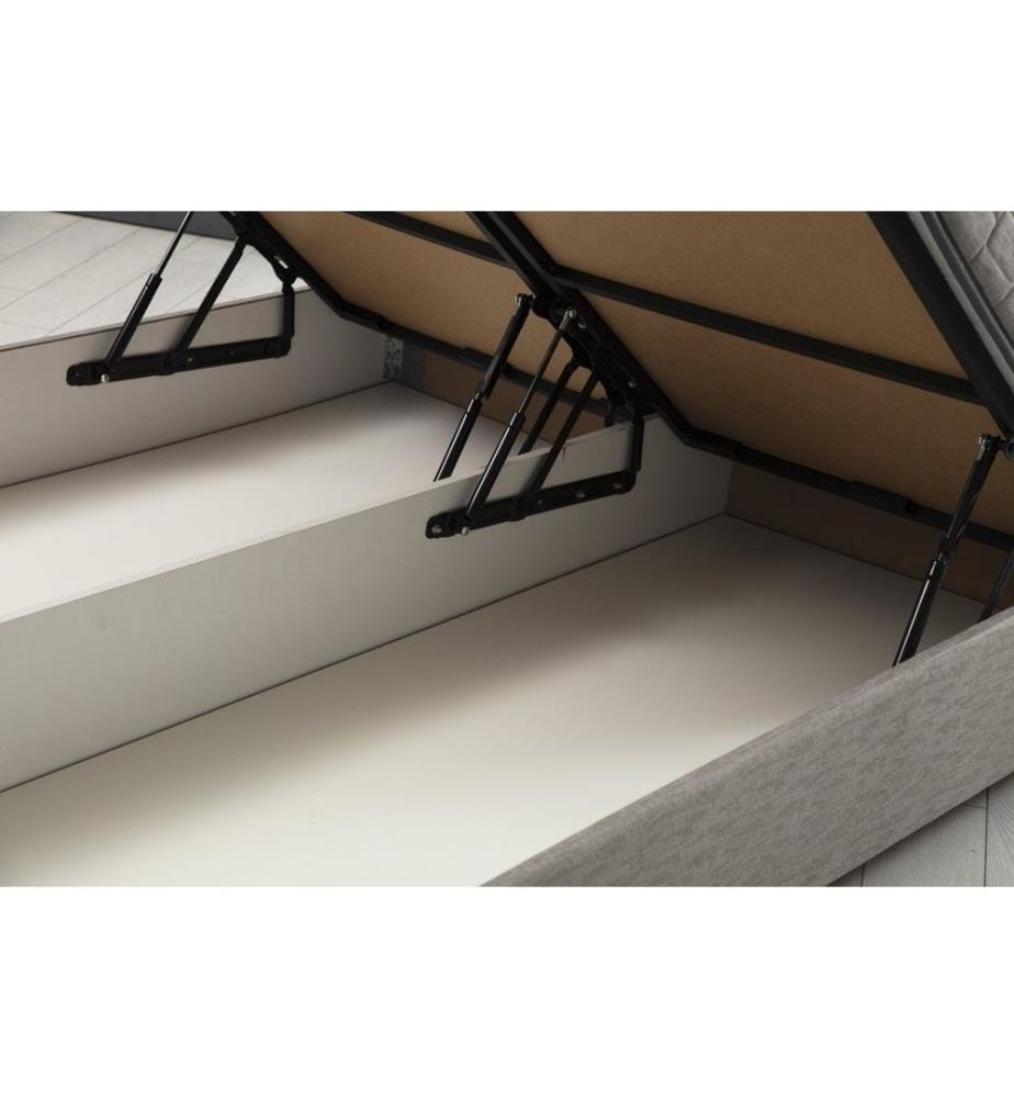 Double Bed Base & Headboard, Light Grey, Melamine Coated Particle Board Thickness: 18 Mm
