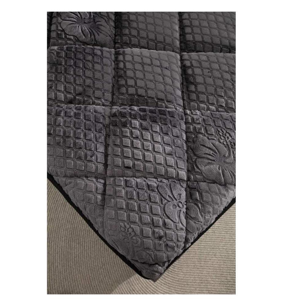 Teppich, Creme, Blau, Nerz, 100 % Polyester, 50 x 800 cm