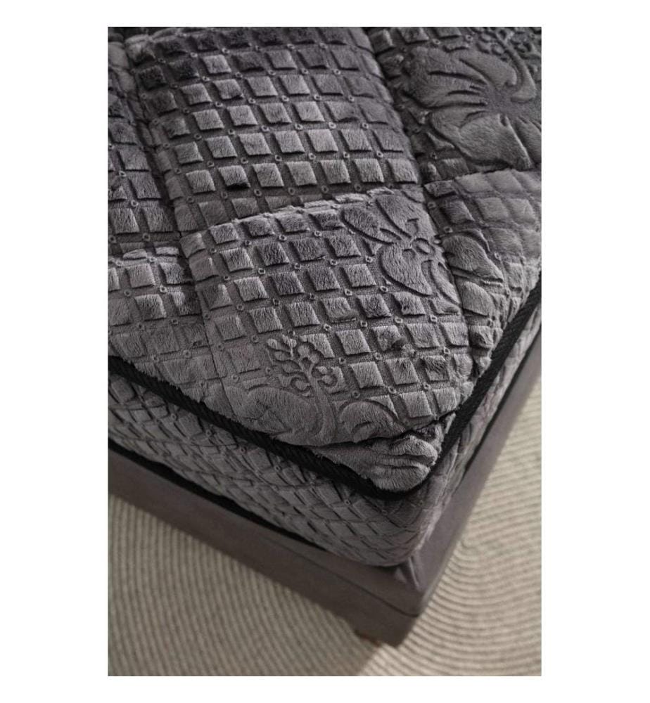 Teppich, Creme, Blau, Nerz, 100 % Polyester, 50 x 800 cm