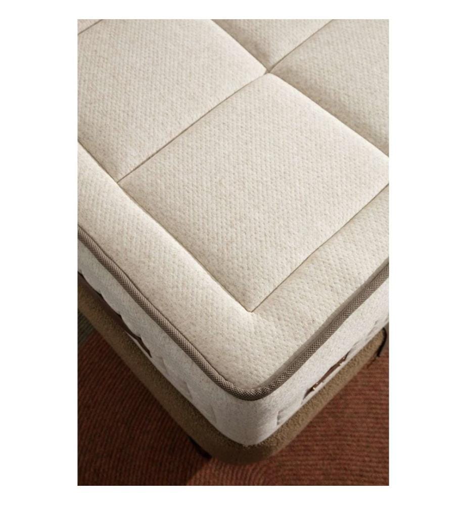 Teppich, Creme, Blau, Nerz, 100 % Polyester, 80 x 350 cm