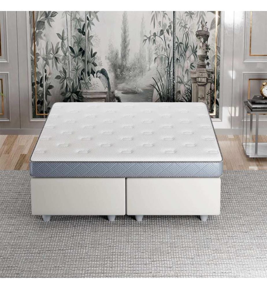 Teppich, Blau, Creme, 100 % Polyester, 100 x 400 cm