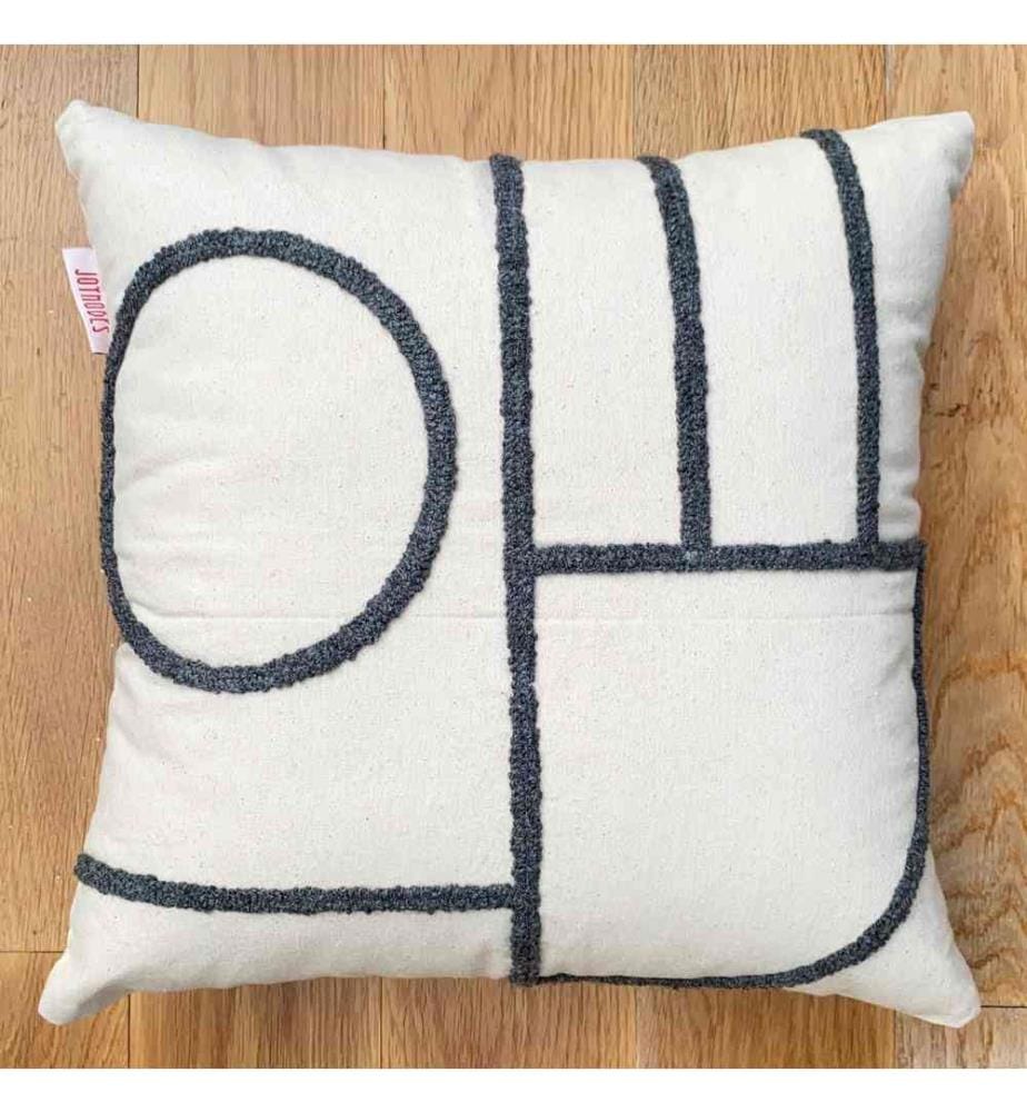 Copricuscino, Grigio, Tessuto: 100% cotone