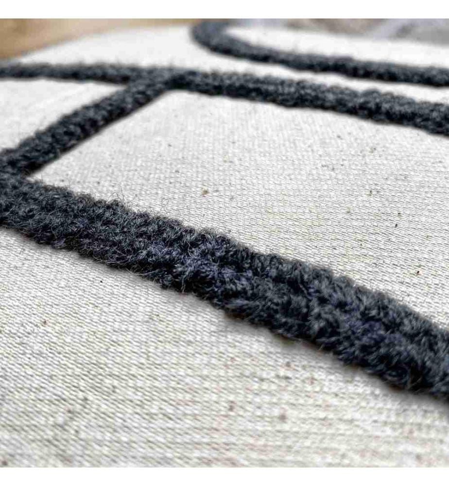 Cuscino, Grigio, Tessuto: 100% cotone