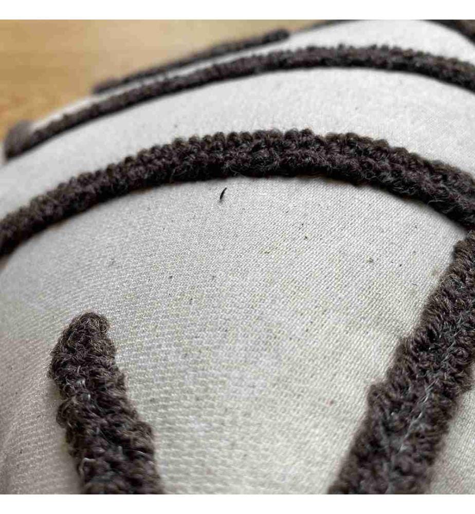 Set di copricuscini, Marrone, Tessuto: 100% Cotone, Filato: 50% Lana - 50% Cotone