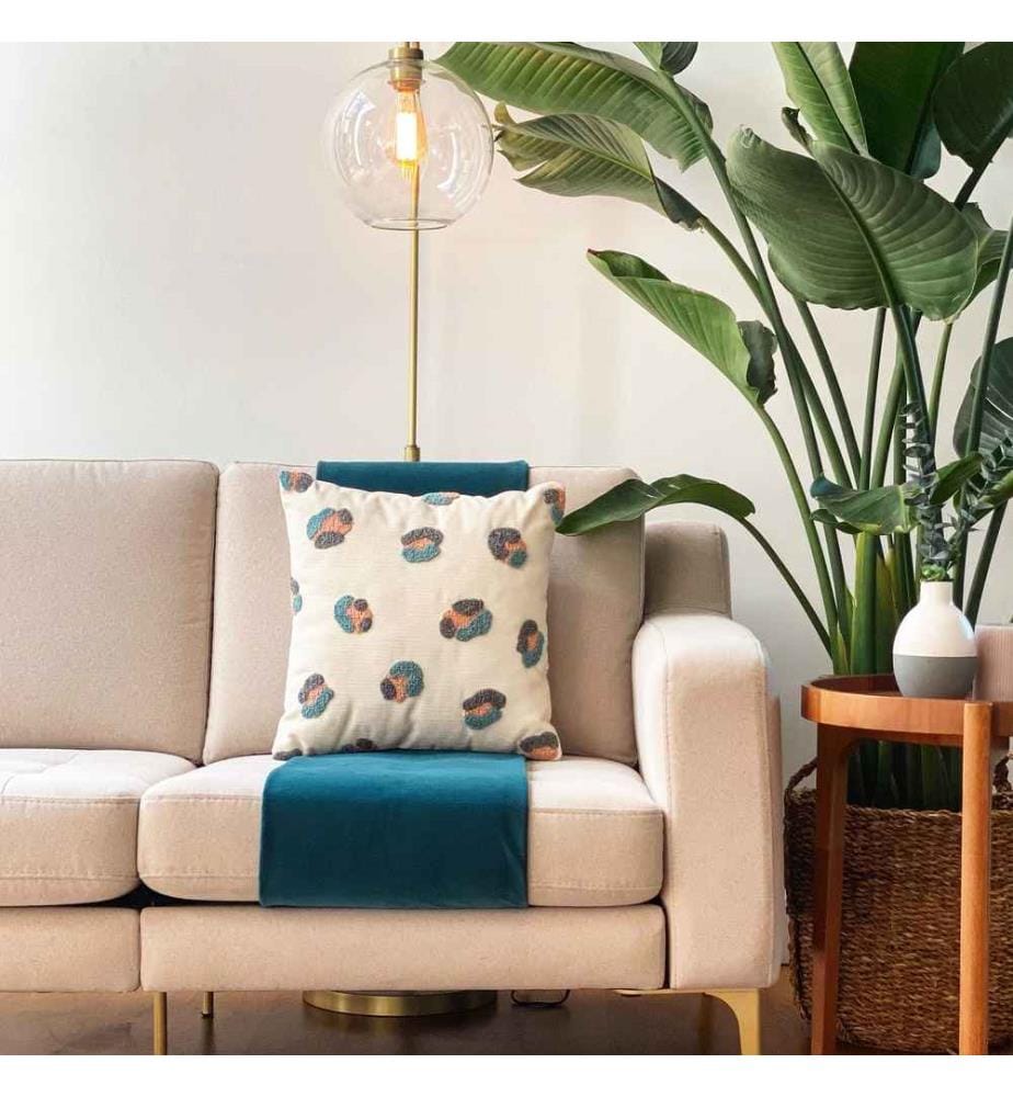 Copricuscino, Menta, Cipria, Rosa, Grigio, Tessuto: 20% Lino - 80% Pes