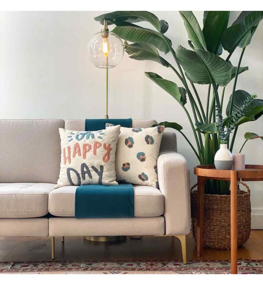 Copricuscino, Menta, Cipria, Rosa, Grigio, Tessuto: 20% Lino - 80% Pes
