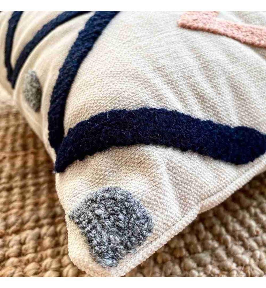 Set copricuscino, 2 pezzi, Blu scuro, Antracite, Rosa cipria, Tessuto: 20% Lino - 80% Pes