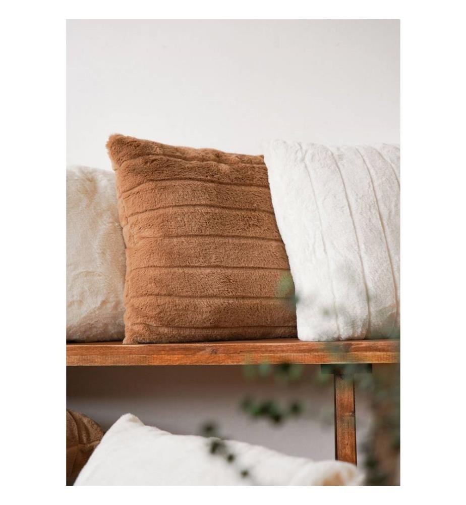 Cuscino, Marrone, 100% tessuto Pelush