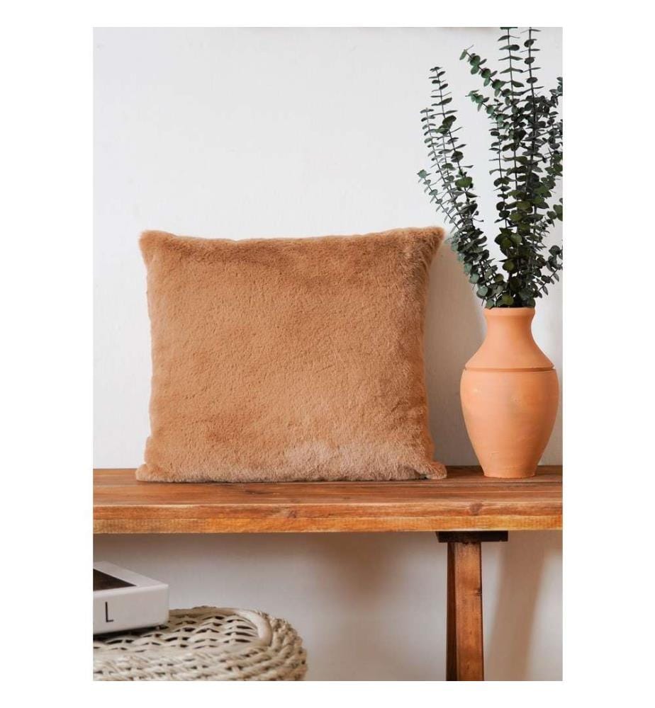 Cuscino, Marrone, 100% tessuto Pelush