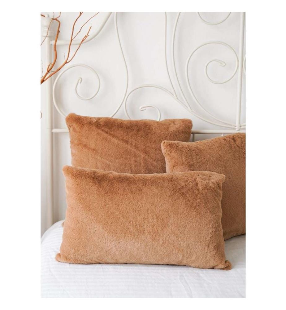 Cuscino, Marrone, 100% tessuto Pelush