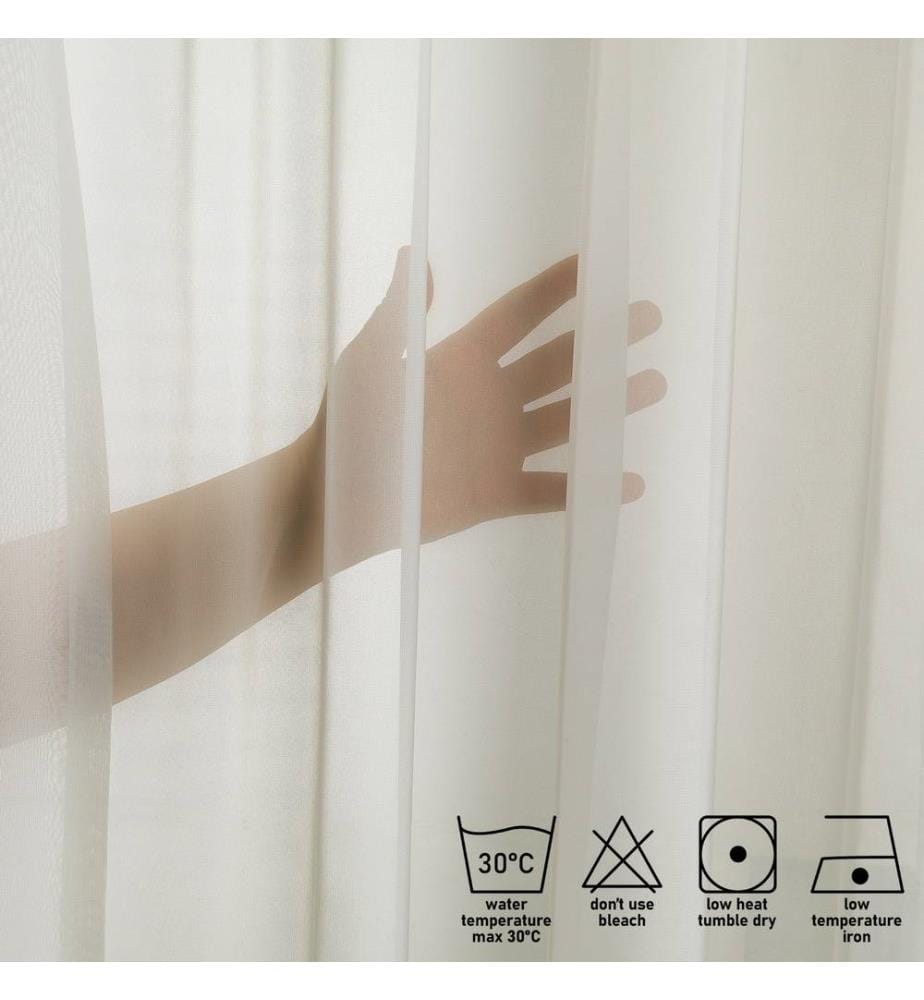 Tenda velata, crema, 100% poliestere, crepe chiffen di finta seta