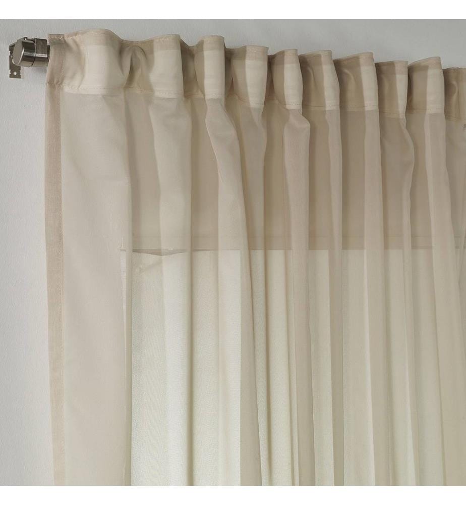 Tenda trasparente, beige, 100% poliestere, crepe chiffen di seta sintetica