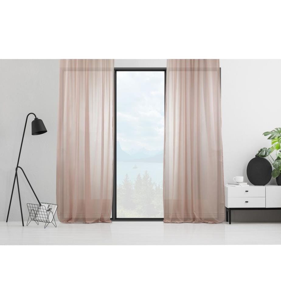 Tenda velata, cipria, 100% poliestere, crepe chiffen in finta seta