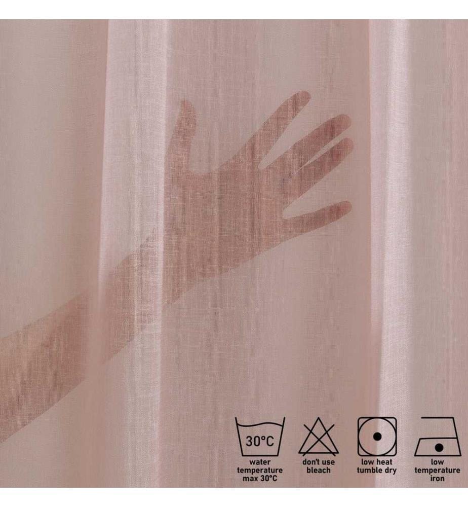 Tenda trasparente, polvere, 100% poliestere, finto lino
