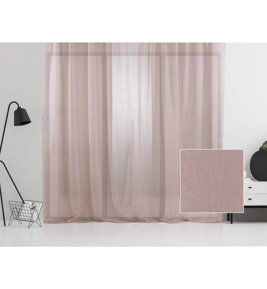 Tenda trasparente, polvere, 100% poliestere, finto lino