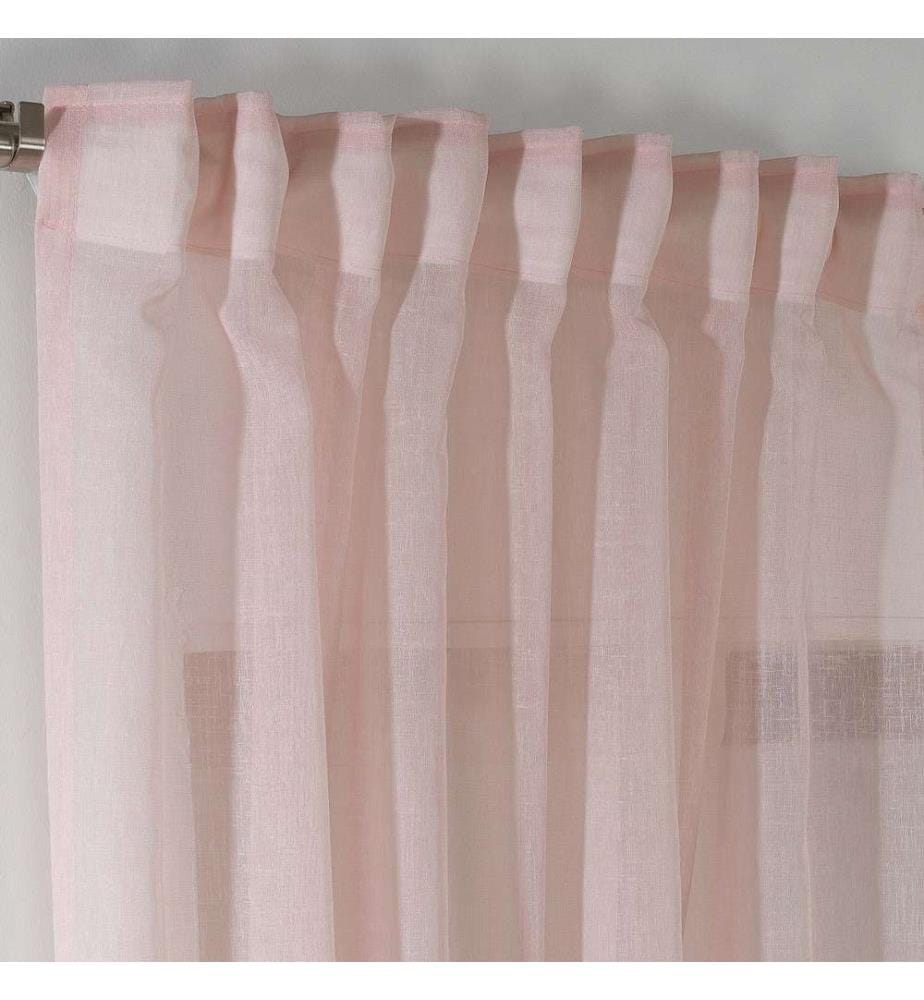 Tenda trasparente, polvere, 100% poliestere, finto lino