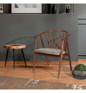 Stuhl, Walnuss, Beige, Massivholz