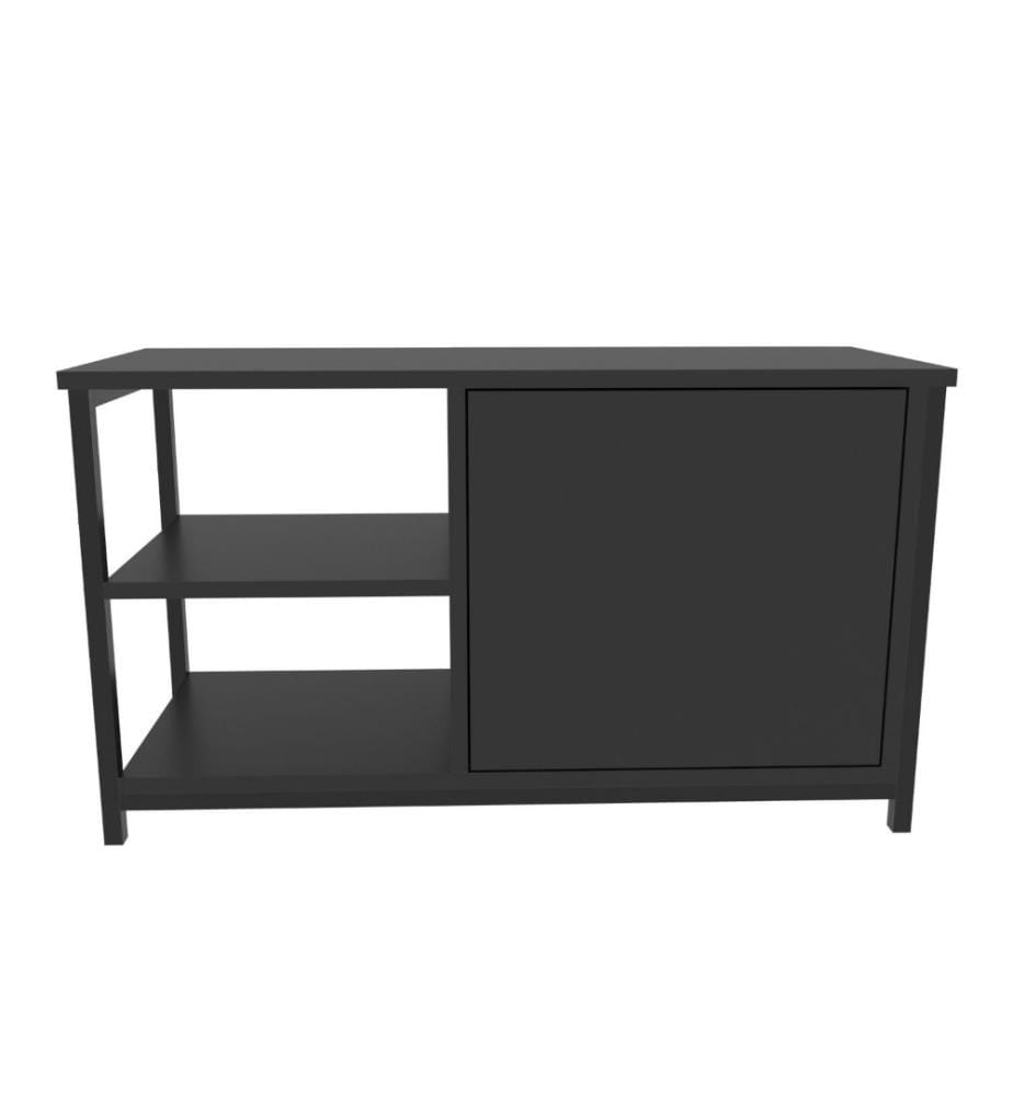 Meuble TV, Noir Anthracite, Panneau de particules mélaminé