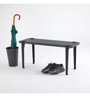 Banc, noir anthracite, panneau de particules mélaminé