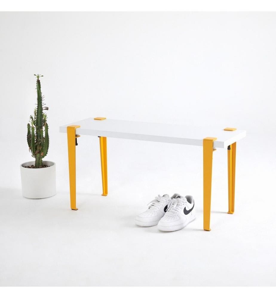 Banc, blanc jaune, panneau de particules mélaminé