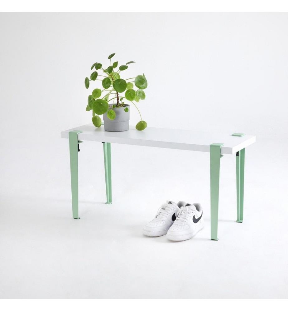 Banc, blanc vert menthe, panneau de particules mélaminé