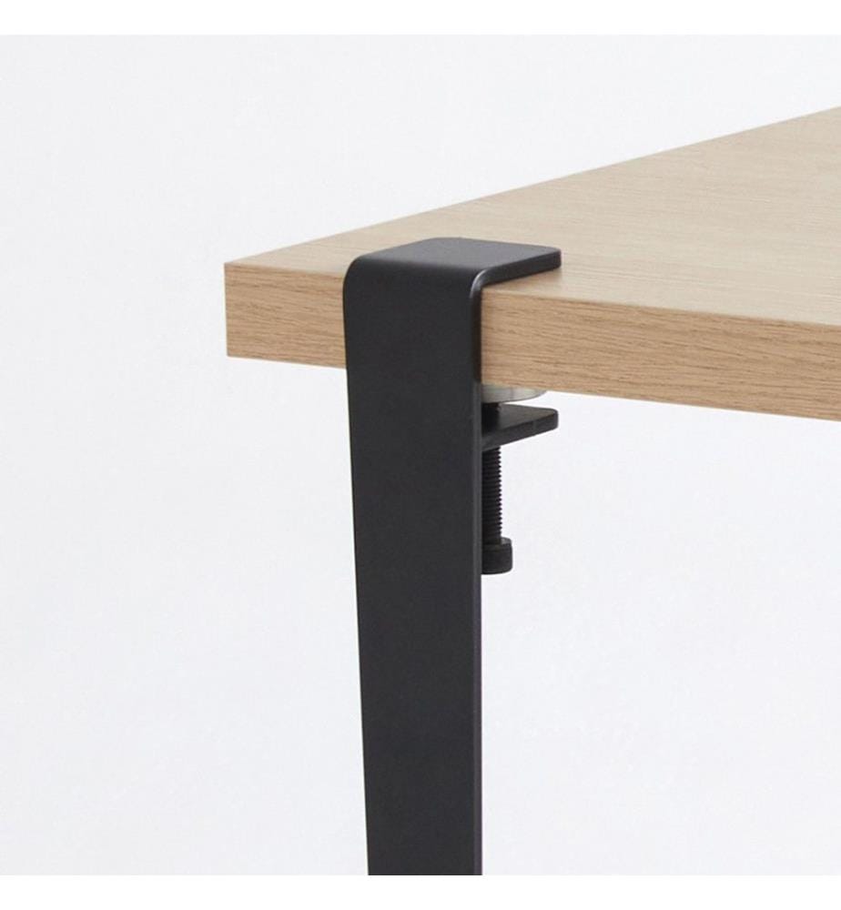 Banc, bois noir, panneau de particules mélaminé
