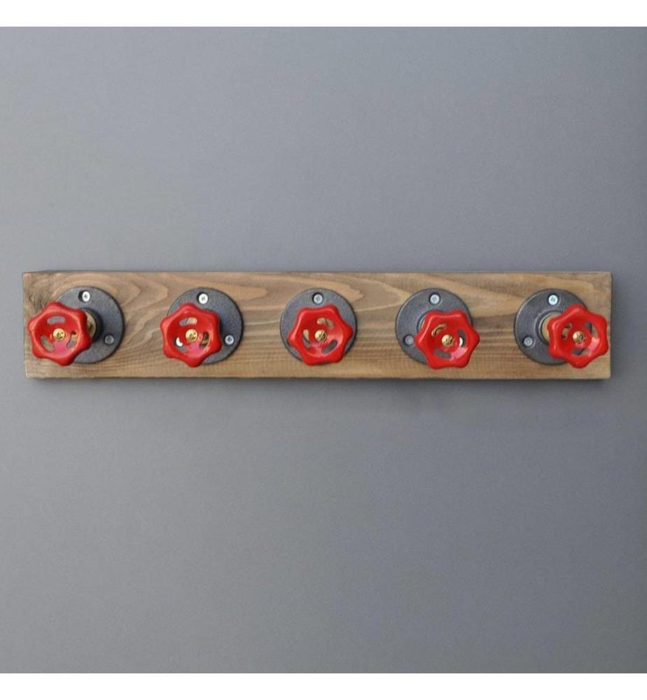 Pfeifenhaken, Nussbaum Schwarz Rot, Fichtenholz, Metallpfeife