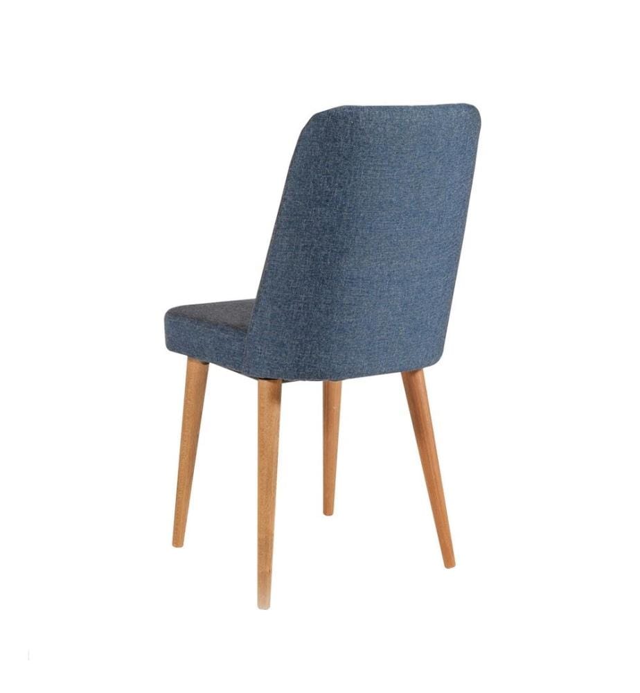 Chaise, Atlantic Pine Navy Blue, panneau de particules mélaminé, tissu velours